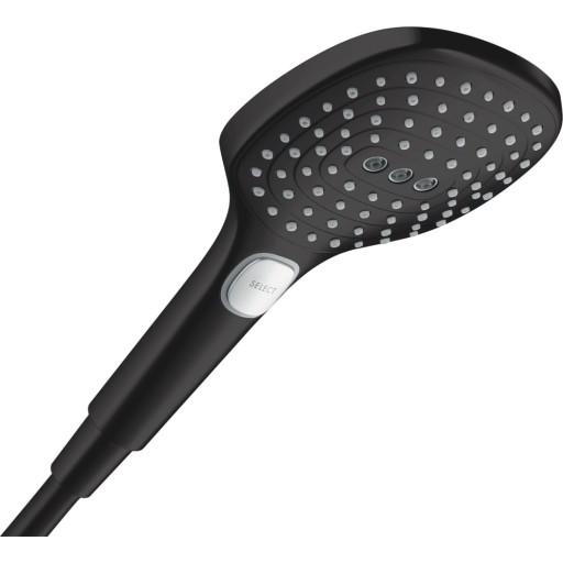 Matt svart Hansgrohe Raindance Select E 120 hånddusj