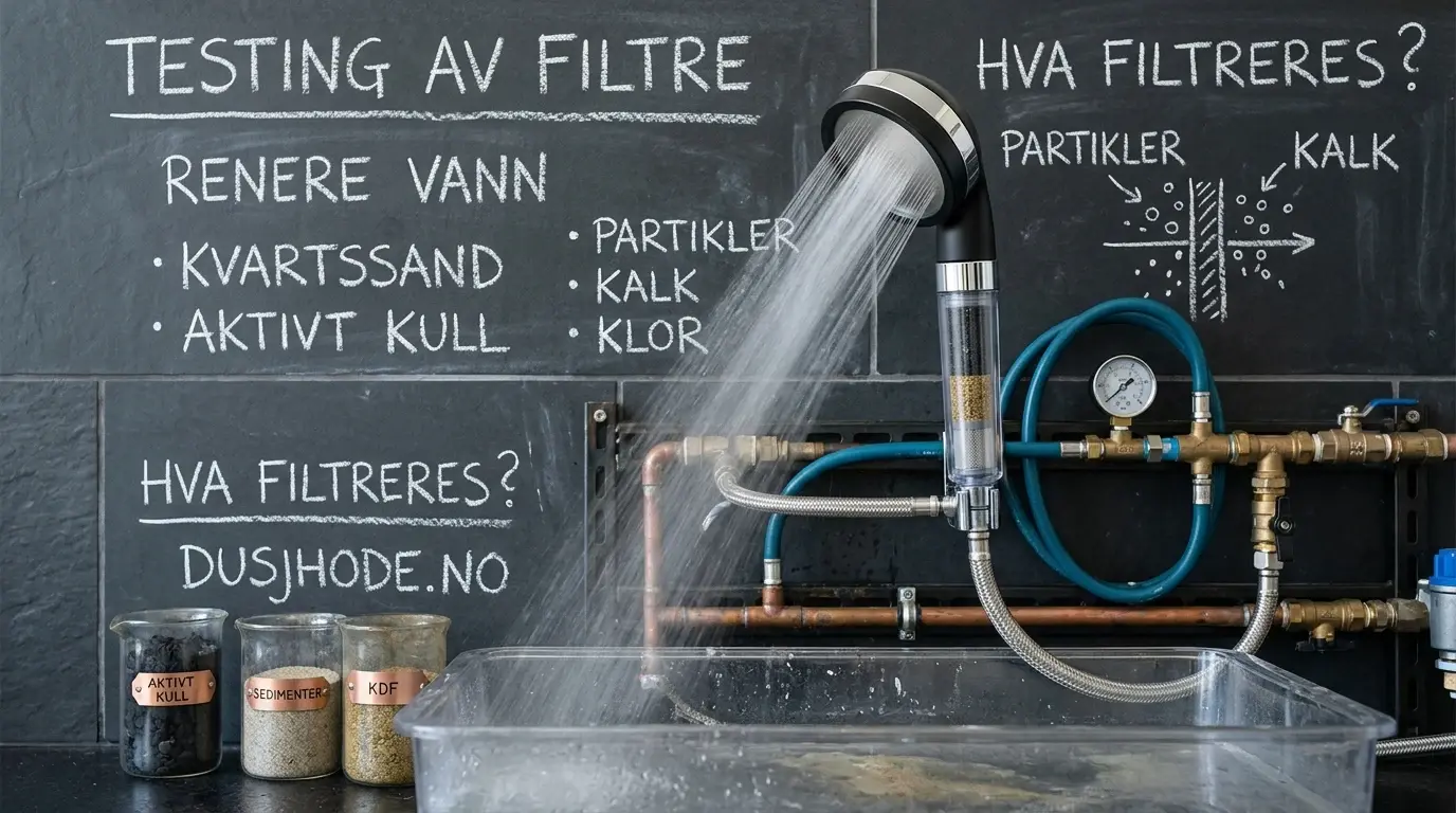 Dusjhode med filter: hva det faktisk filtrerer | Dusjhode.no